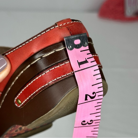 L'Artiste Aneria By Spring Step America Clog Red Size 35 - Picture 10 of 12